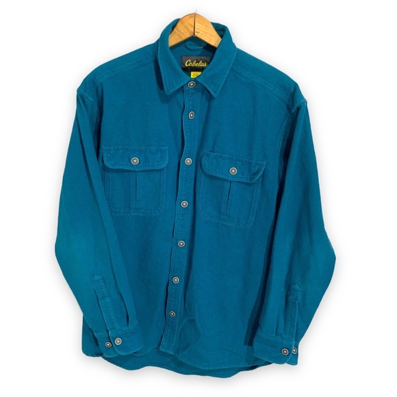 Cabela's | Shirts | Vintage Cabelas Mens M Tall Chamois Heavy Cotton ...